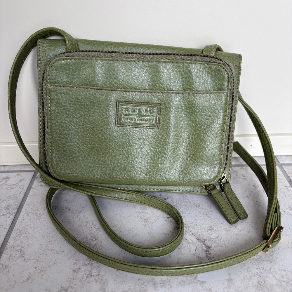 Relic Vegan Leather Green Crossbody - Shoulder Bag - Purse